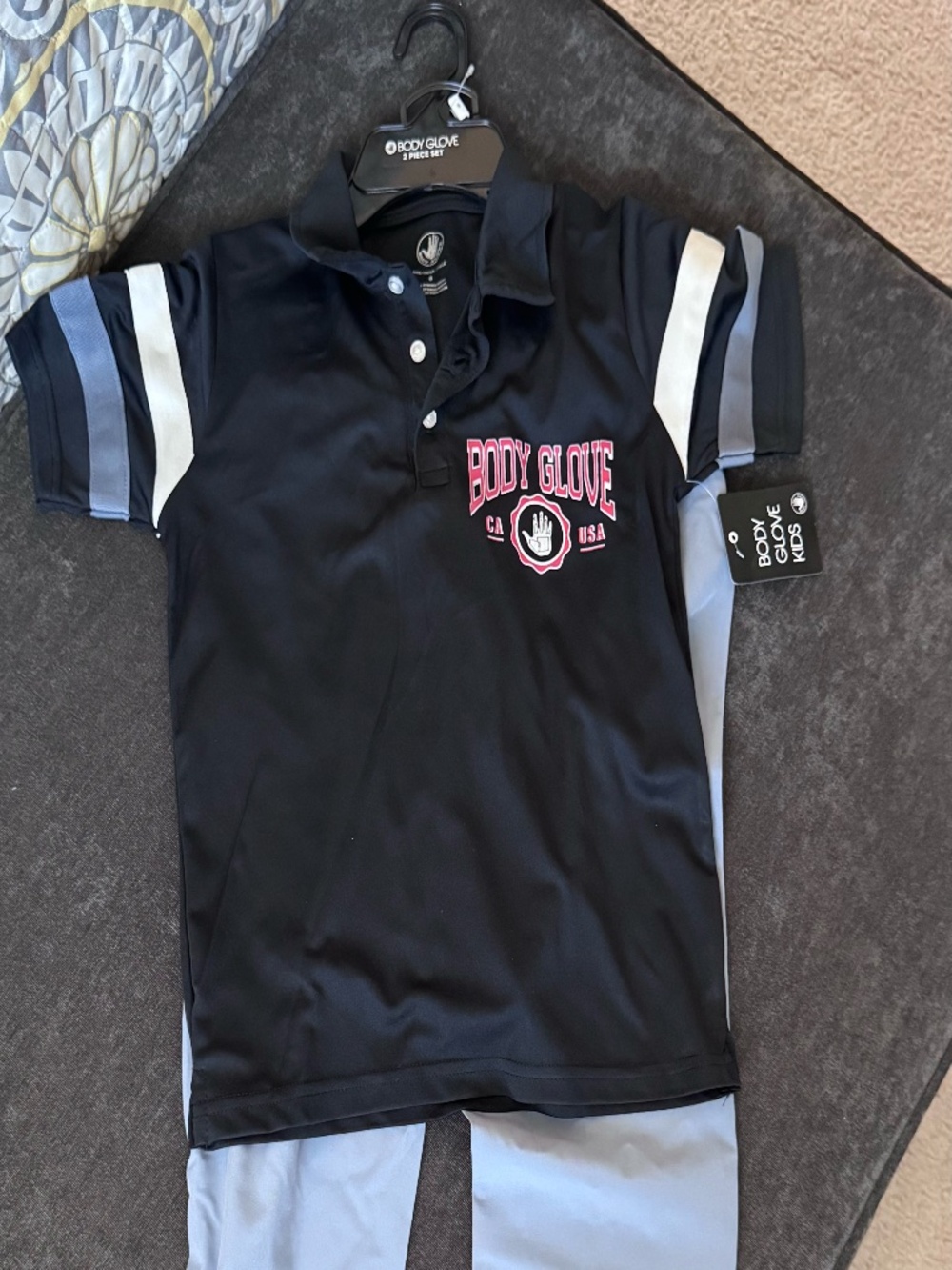 Body Glove kids' Athletic Polo Shirt and Pants Set